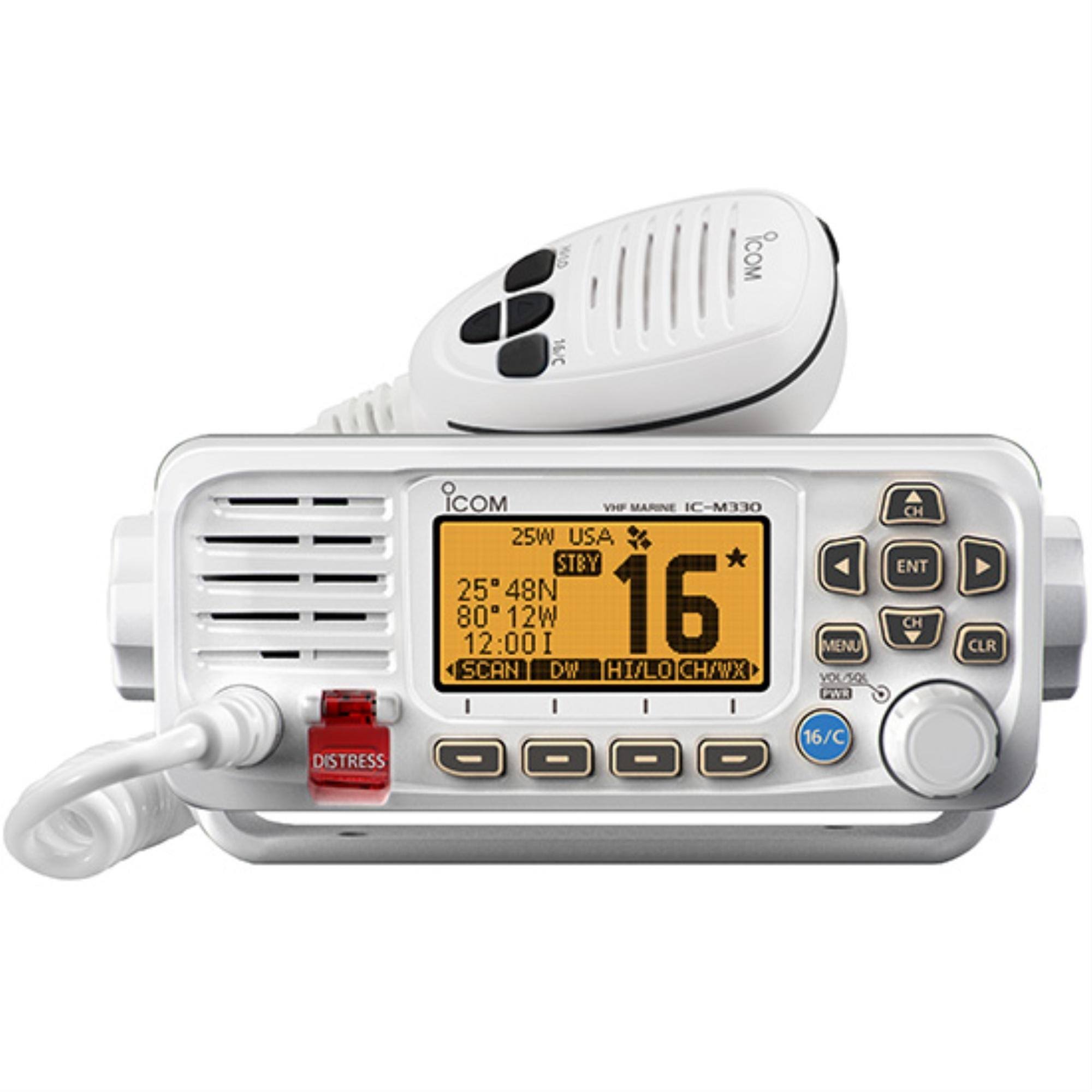 Icom - M330 Compact VHF Radio w/GPS - White