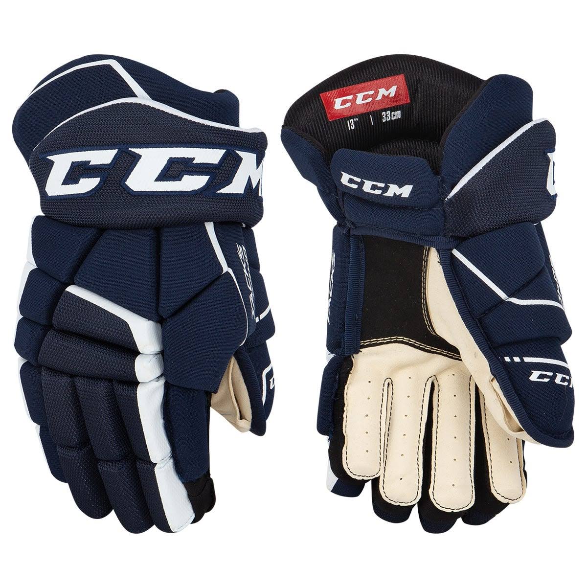 CCM Tacks 9040 Hockey Gloves - Senior - Navy/White - 13.0x22