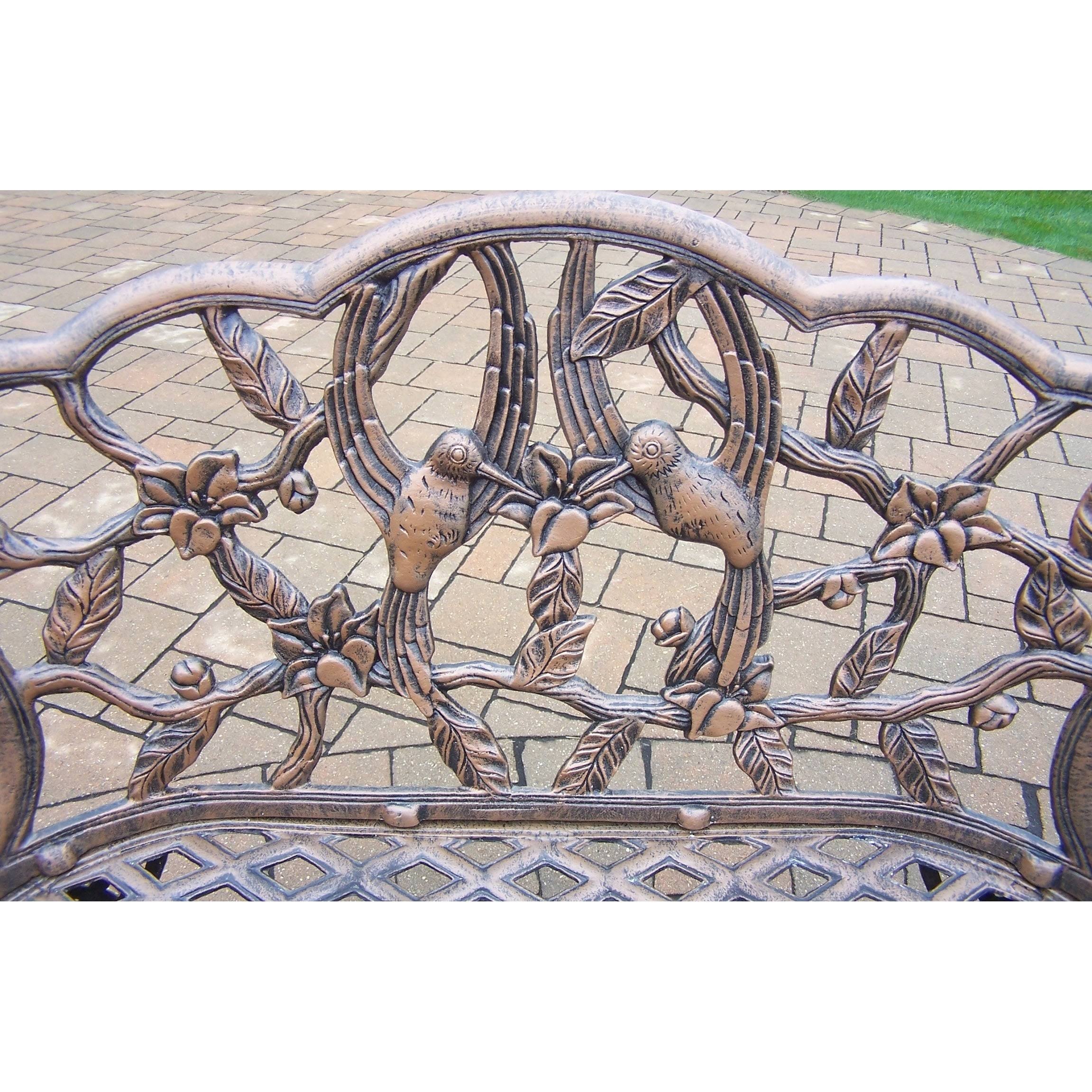 Oakland Living Grace Cast Aluminum Loveseat Bench