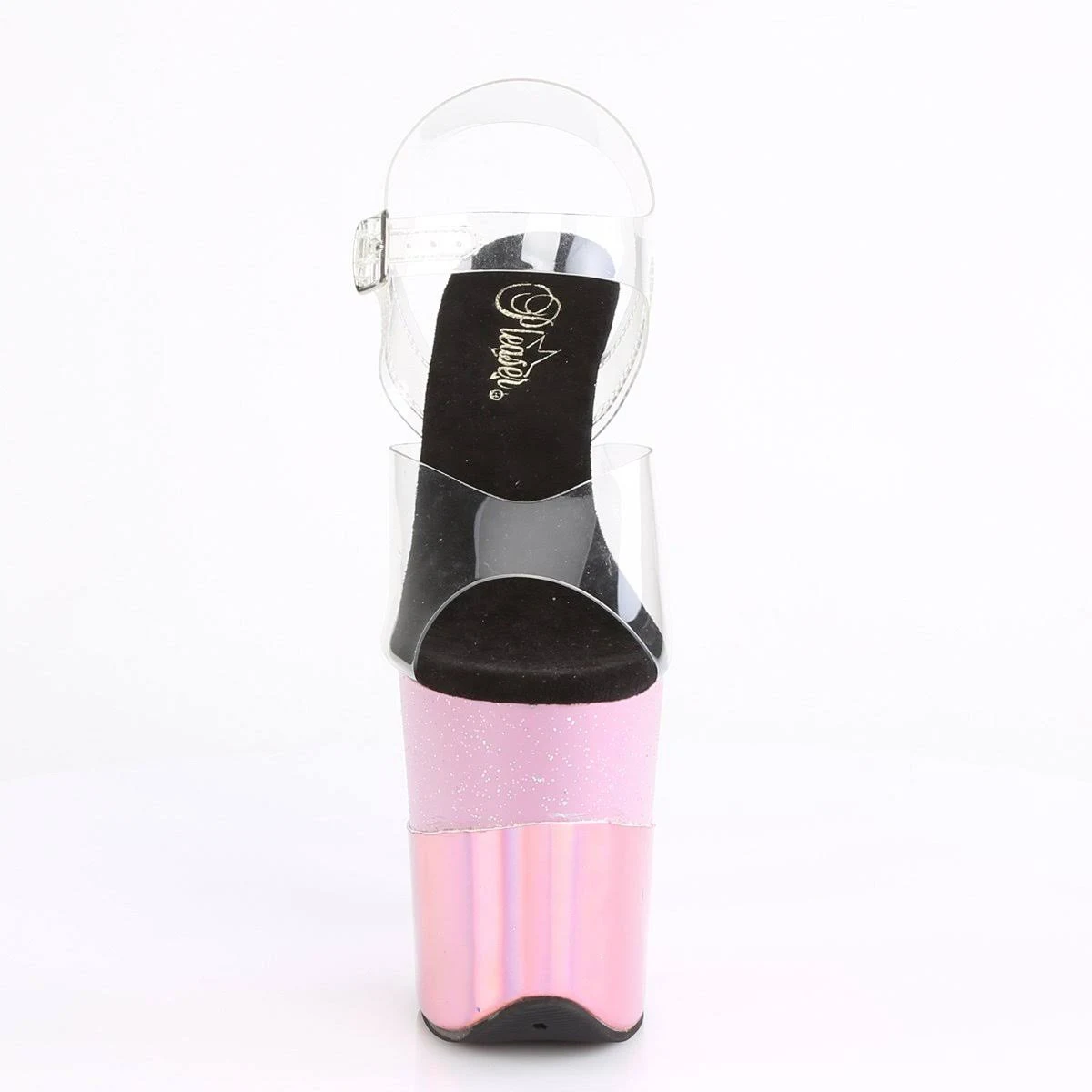 Pleaser - FLAMINGO-808-2HGM 10 / Clear/Black Glitter-Hologram