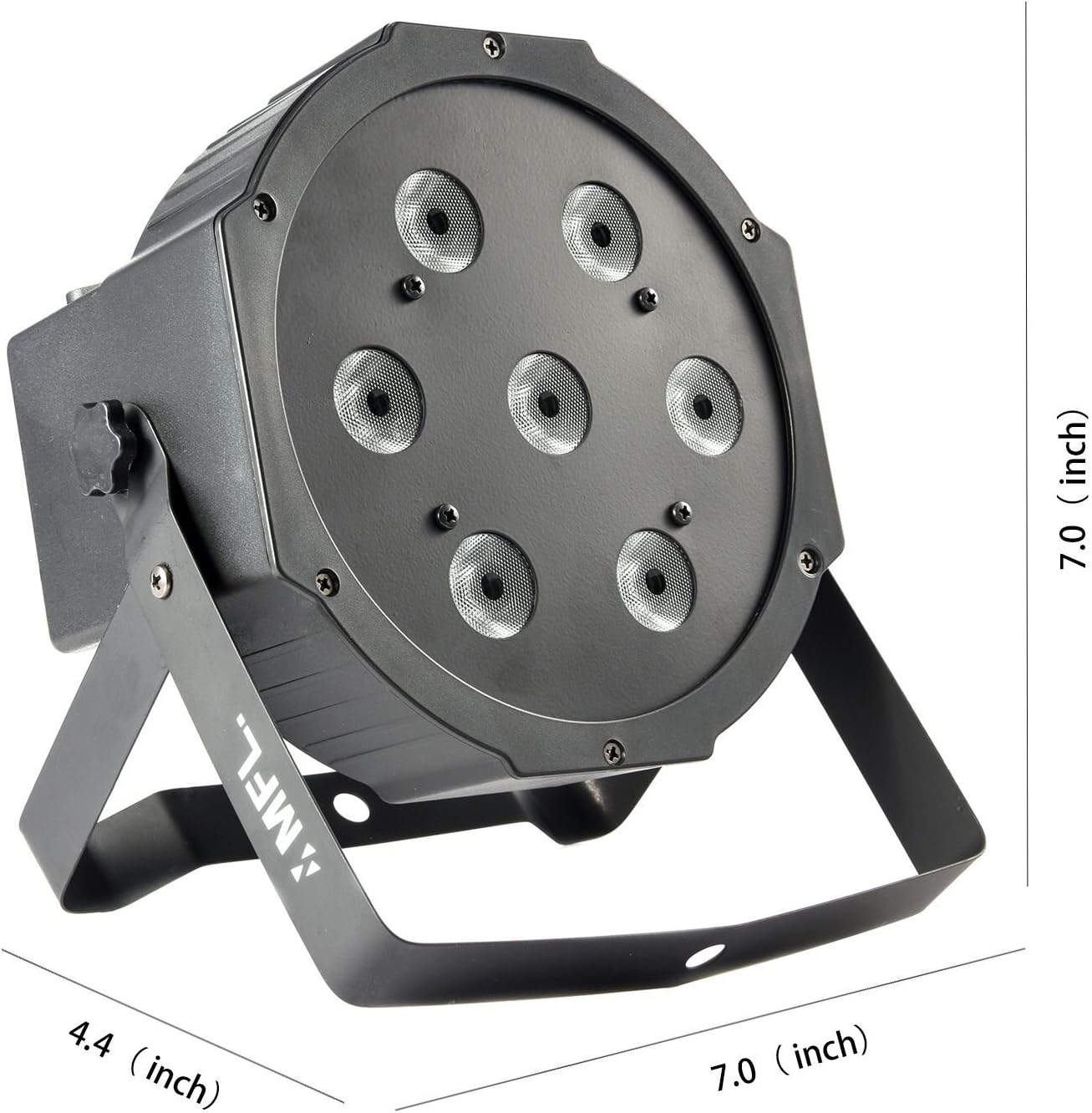 MFL. Par Lights 10W * 7 LEDs RGBW Stage DJ Lighting LED DMX Par Can Light Party Lights DJ Disco Lights Wash Effect Sound Activated Modes for Party Wedding Church, Pack of 1