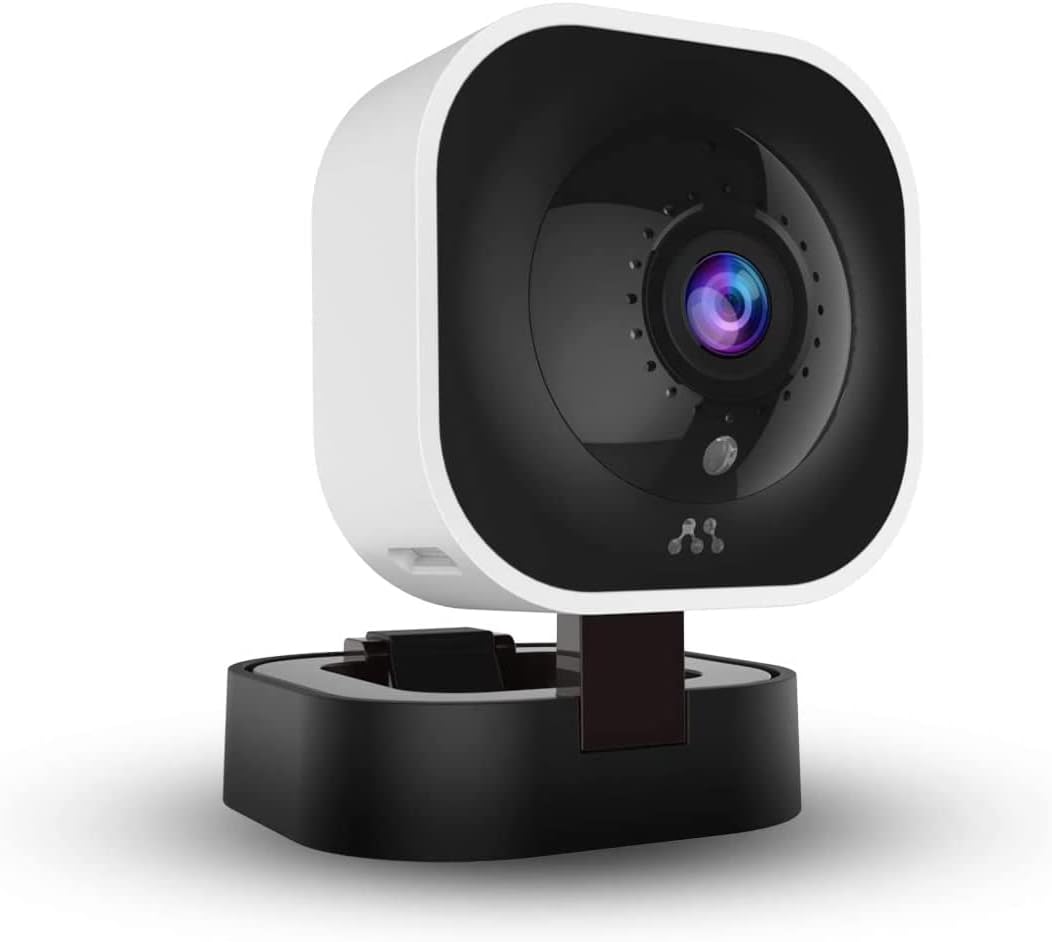 Momentum 2K Indoor Security Camera, Cameras for Home Security, Home Security Camera WiFi, Motion Detection, IR Night Vision, Phone App, 2-Way Audio, HD Video, Siren, 24Hr Cloud Storage, Micro SD Card Pack of 2