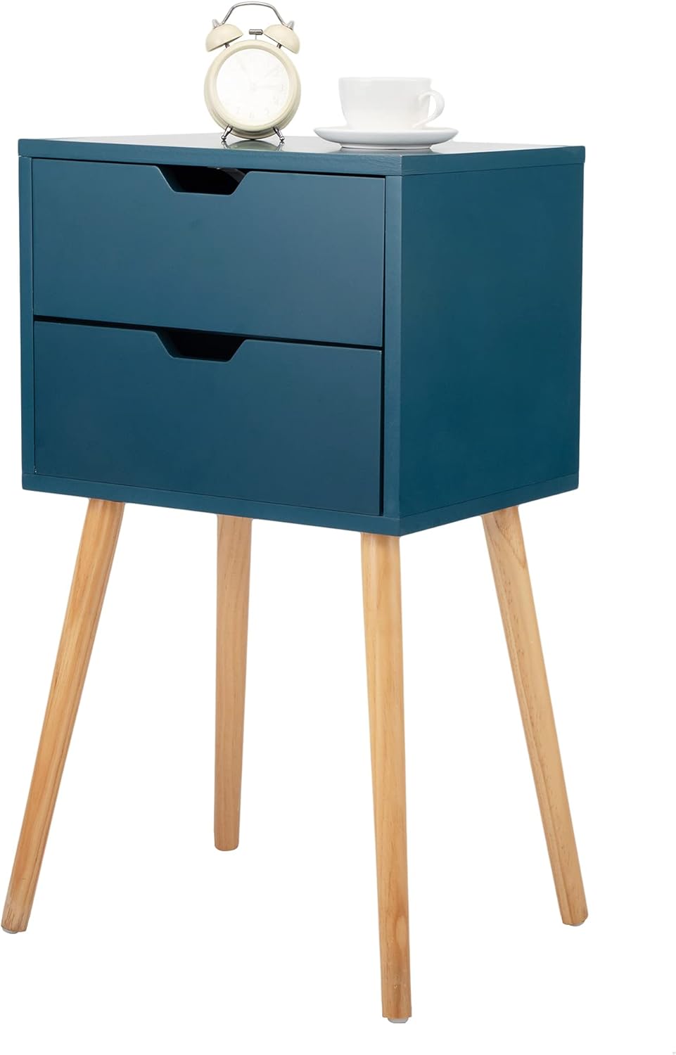 Set&nbsp;of&nbsp;2&nbsp;Drawers&nbsp;End&nbsp;Table Storage 2&nbsp;Nightstand, Wood&nbsp;Cabinet&nbsp;Bedroom&nbsp;Accent&nbsp;Side&nbsp;Table, White&Walnut