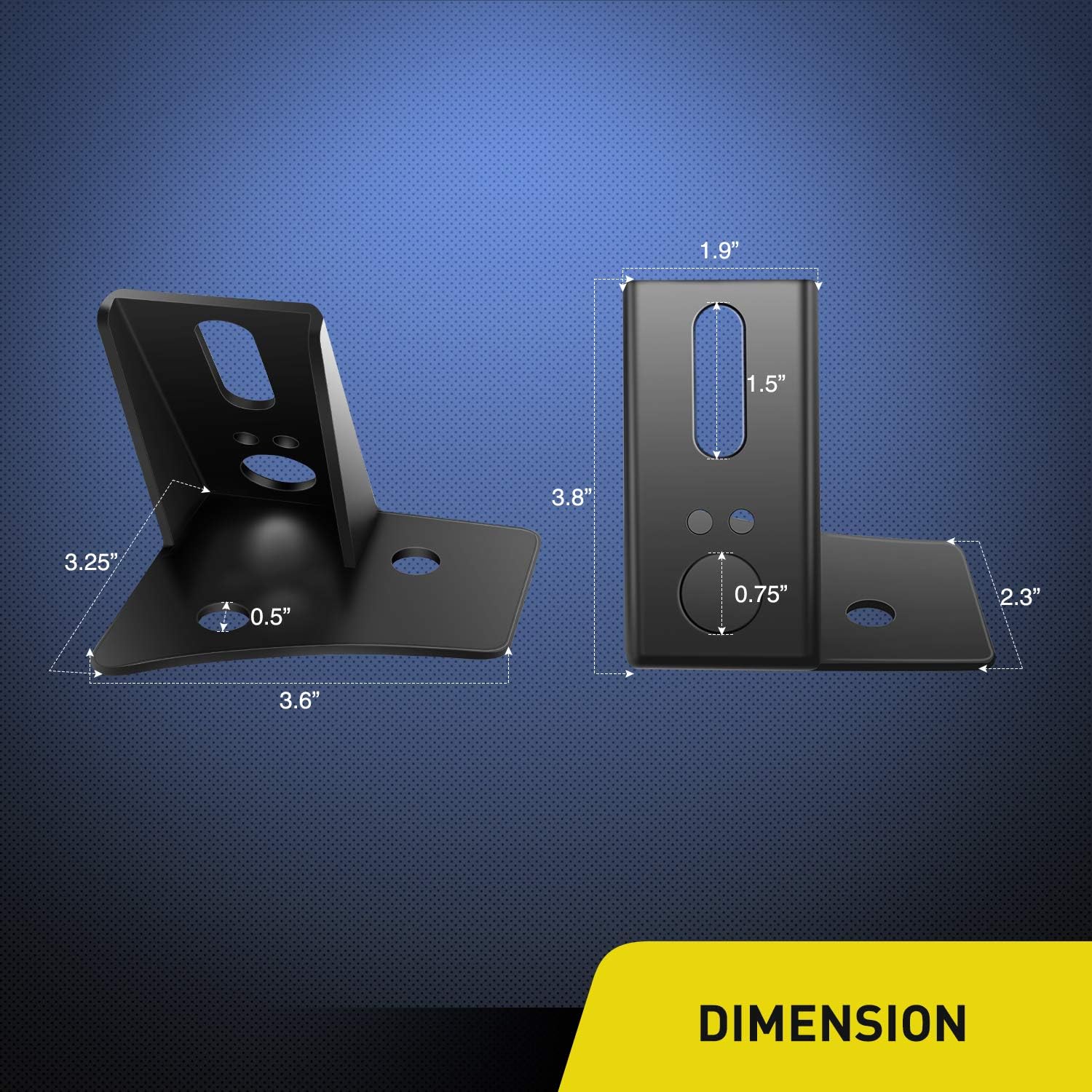 Nilight - 90026B 2PCS Jeep JK A-Pillar Windshield Hinge Mounting Brackets for Offroad LED Fog Light Halogen Work Light for 2007-2017 Jeep Wrangler JK,2 years Warranty