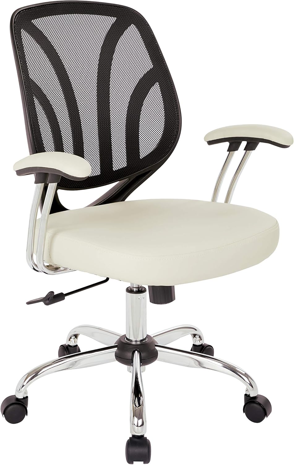OSP Home Furnishings Screen Back Office Task Chair, White