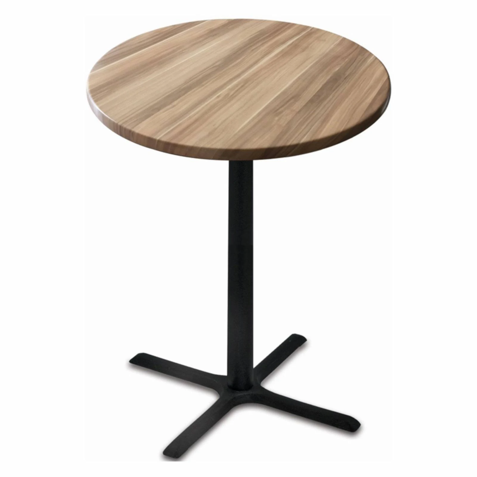 Holland Bar Stool 30x22 OD211 Black Table, 36x22 Diameter Indoor/Outdoor, Natural Top