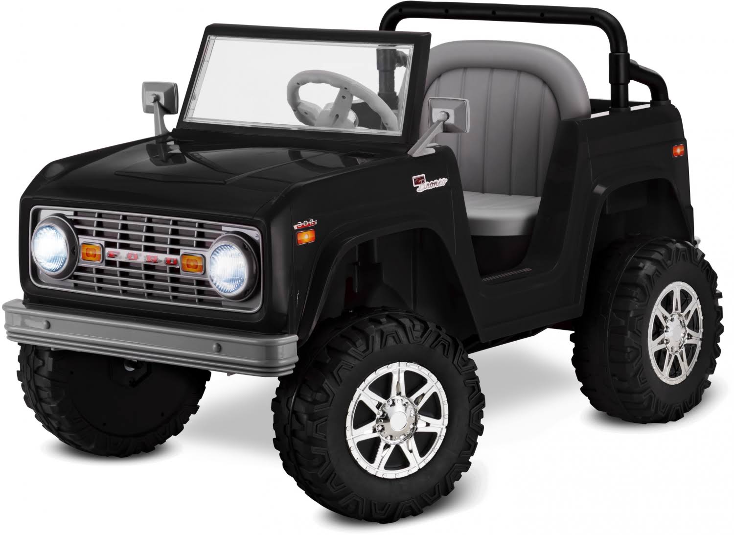 Classic Ford Bronco 6-Volt Ride-On Toy by Kid Trax Ages 3 to 5 Black