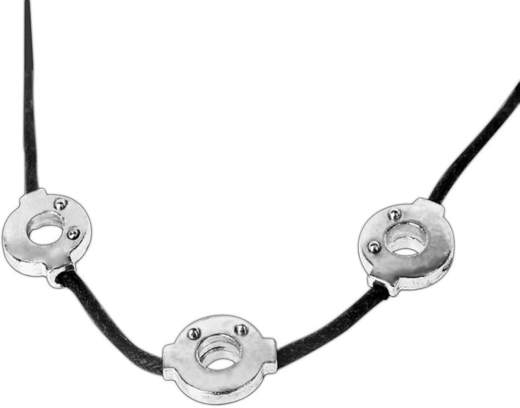 Anime Cosplay 3 Loops Necklace Pendants for Ninja Cosplay Themed Party, Costume Silver