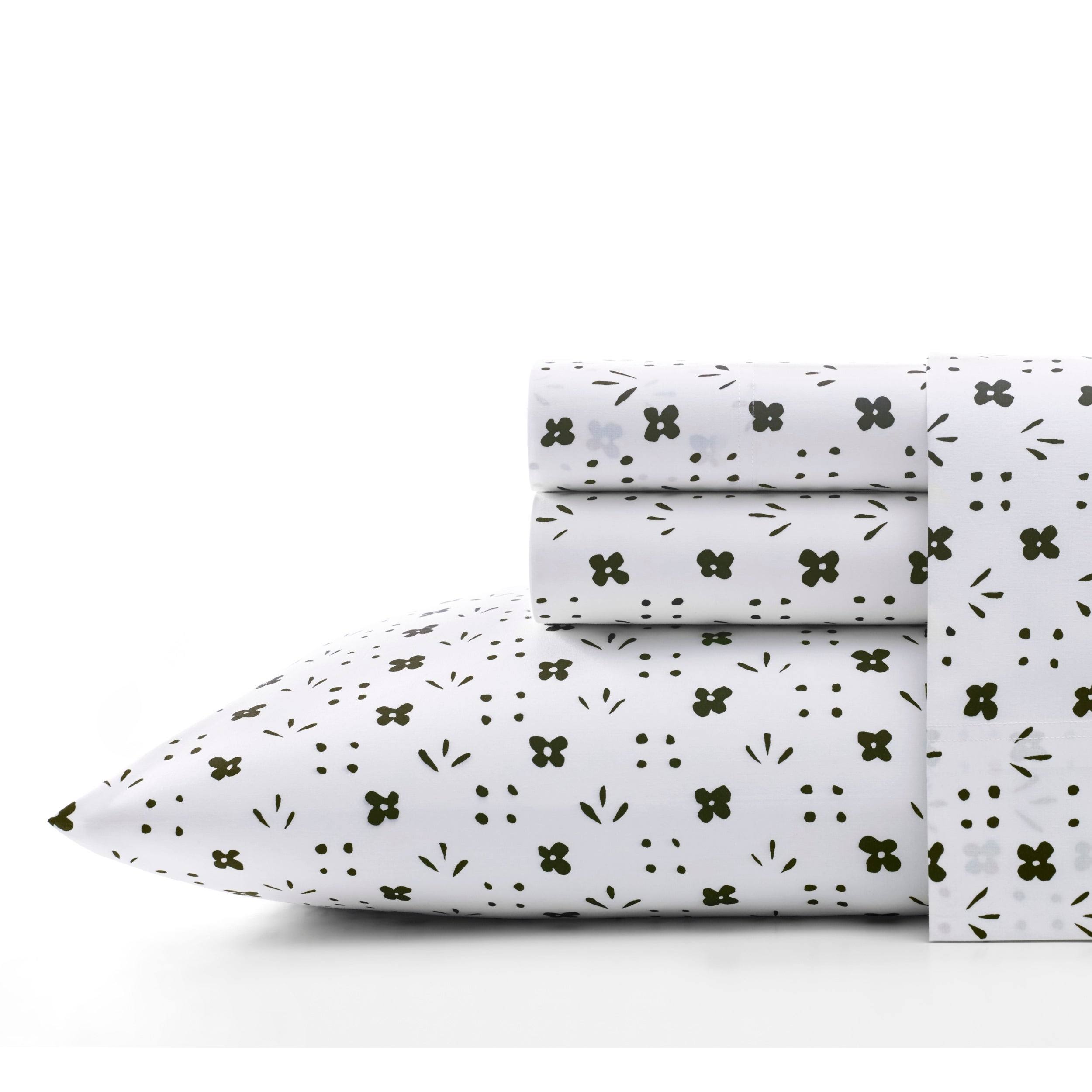 Marimekko Kukkaketo Queen Sheet Set - Black