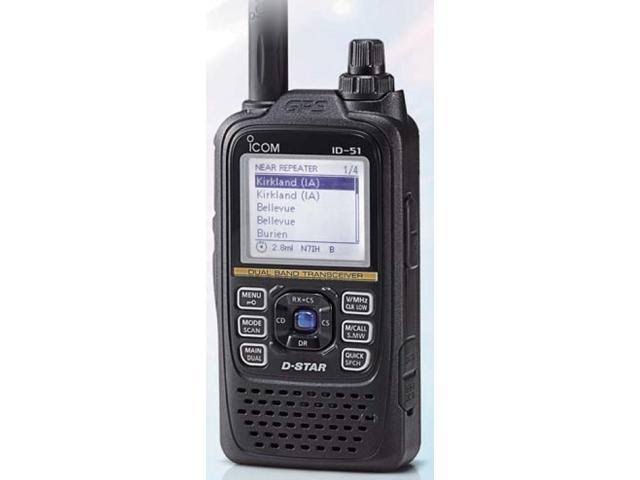 Icom ID-51A Plus2 VHF/UHF Portable Digital D-Star Transceiver - 5.5W Max - Black
