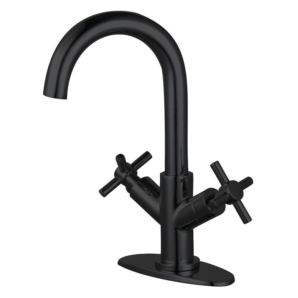 Kingston Brass LS8450JX Fauceture Concord 2-Handle Bathroom Faucet with Push Pop-Up Matte Black