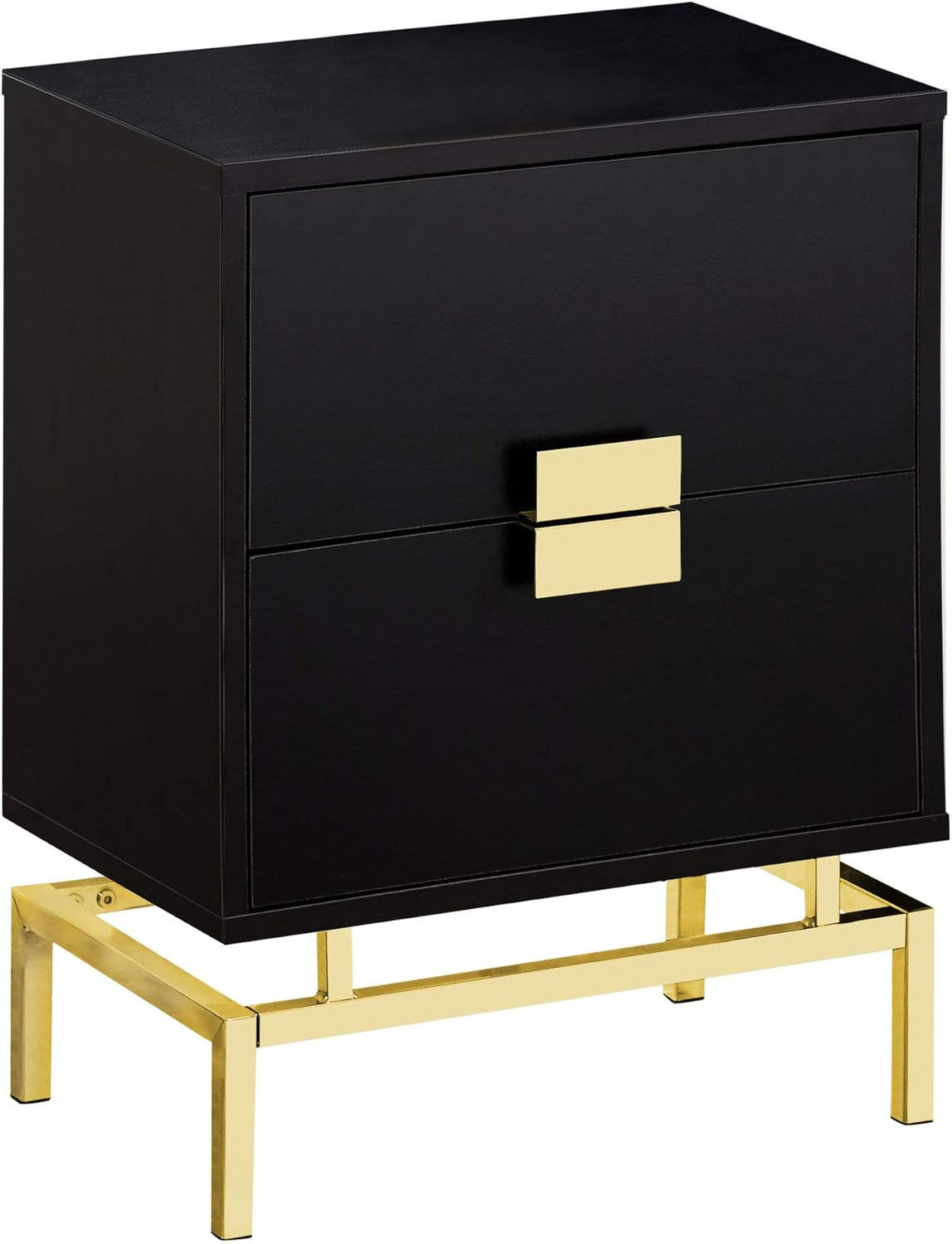 Monarch Specialties I Accent, End, Night Stand, Side Table, 2 Drawers, 24