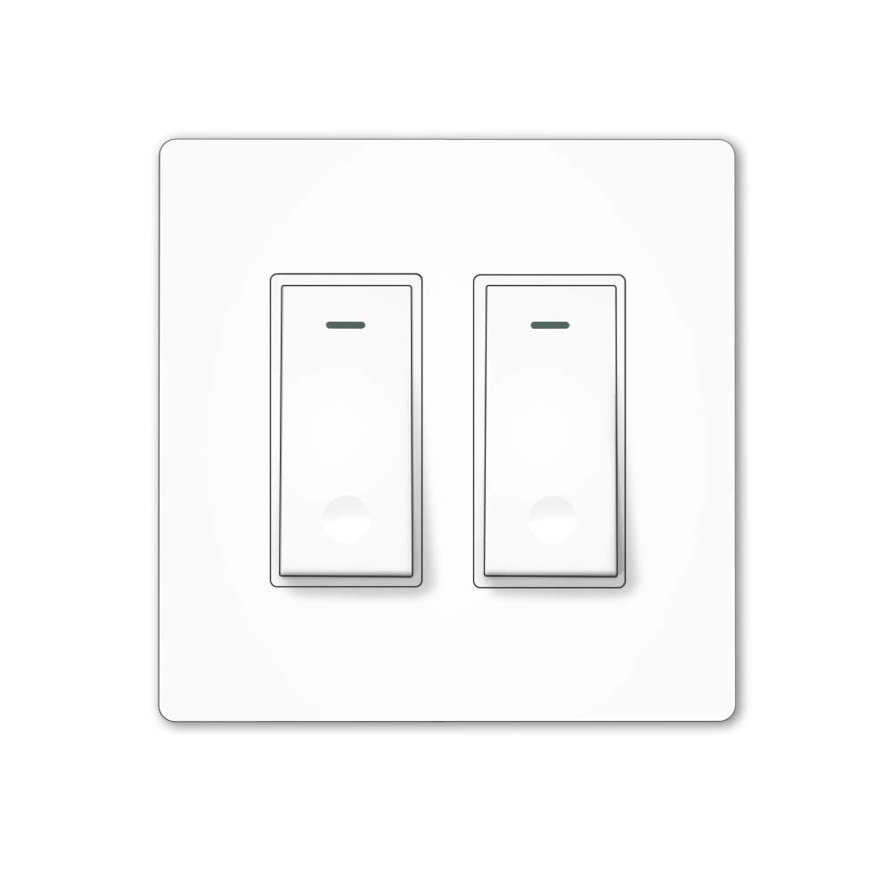 MOES WiFi Smart Light Switch,3 Gang No Screw Panel Smart Life/Tuya App Wireless Remote Control Wall Switch Timer for Lights,Compatible with Alexa,Google Home, Neutral Wire Required, No Hub Required Pack of 2