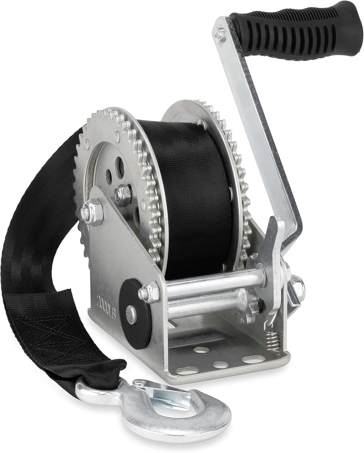 Camco 50000 Winch (2,000 lb. with 20’ Strap) Pack of 2