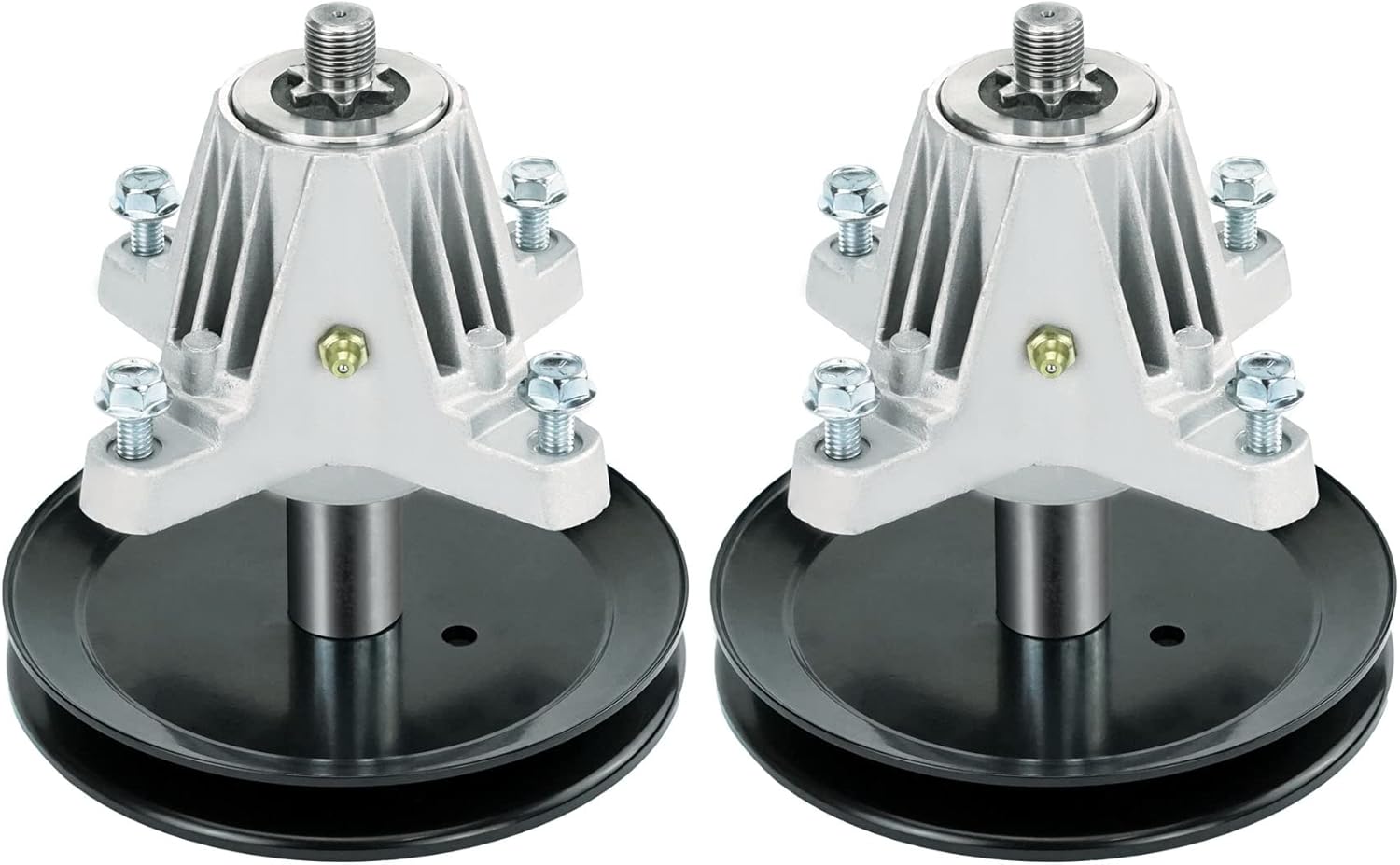 ILONPA (2 Pack) Deck Spindle Assembly Replace MTD 618-06989 918-06989 for Troy-Bilt MTD T1500 T1600 LT 4600 CLT46CVT TB46