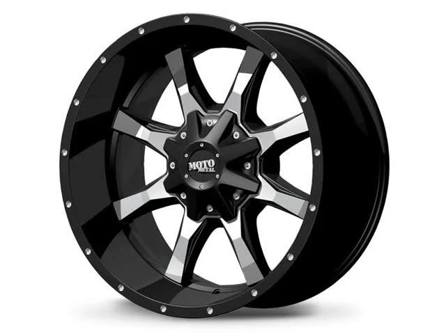Moto Metal MO970 17x8 6x130 +50mm Black/Milled Wheel Rim