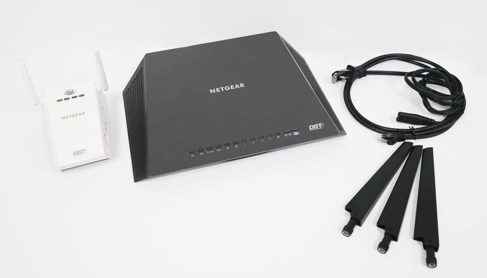 Netgear Nighthawk DST AC1900 DST Router with DST Adapter - Black -