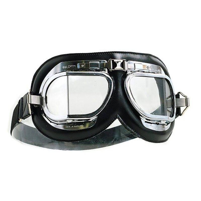 Halcyon Aviator Motorcycle Goggles MK4 - (Chrome|Black)