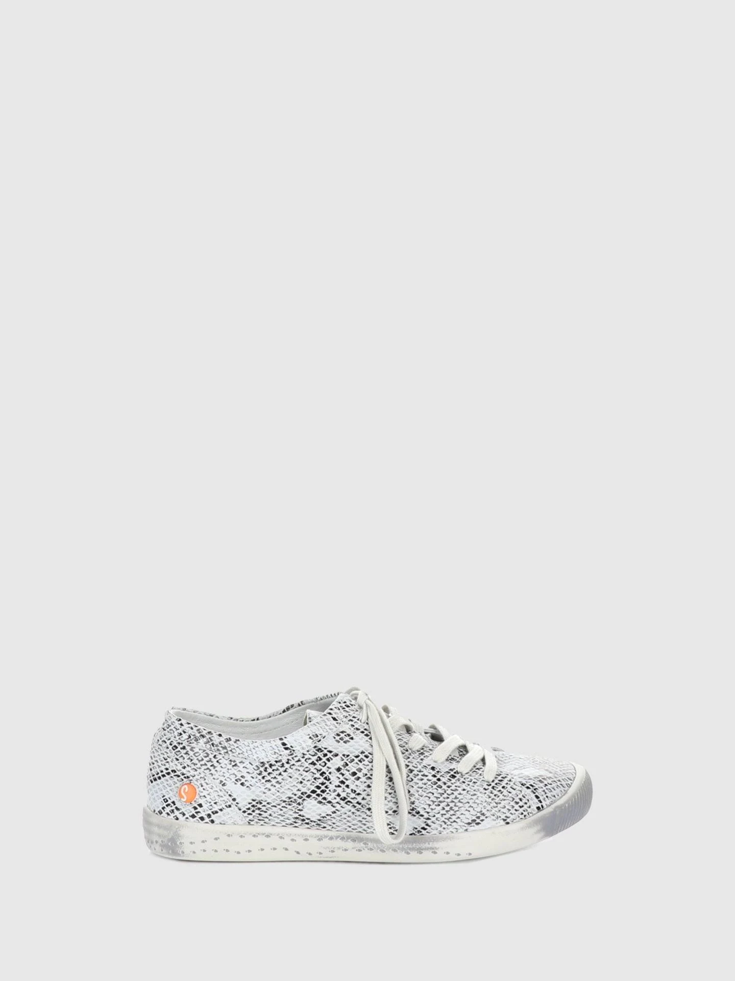 Softinos Black White Lace-Up Trainers - Overcube