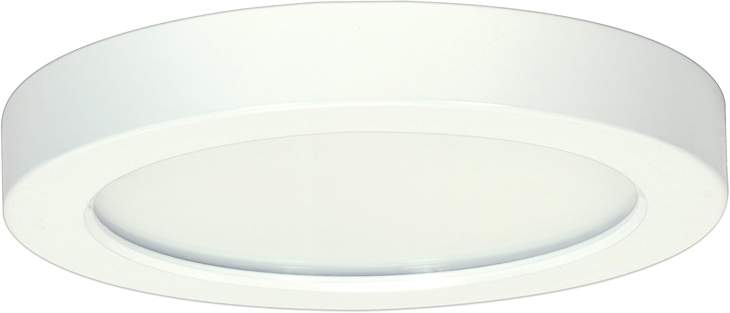 Satco S29331 Transitional LED Flush Mount in White Finish, 7.00 inches, 7 Inches Pack of 2