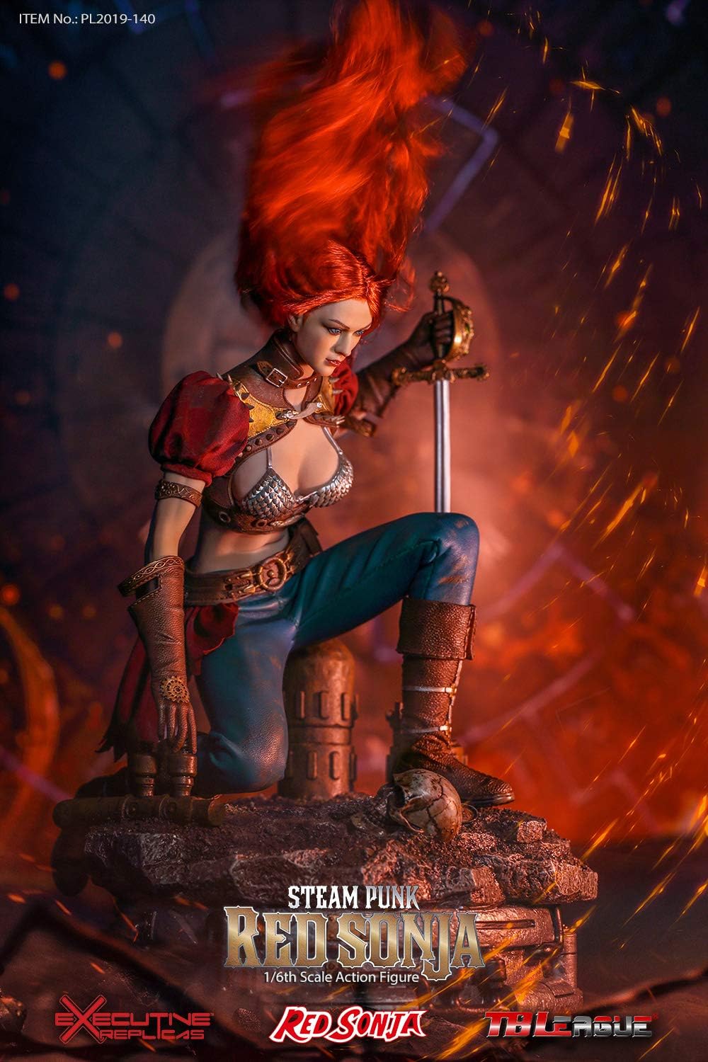 Phicen TBLeague Steam Punk Red Sonja 1/6th Scale Action Figure (PL2019-140-A no Base)