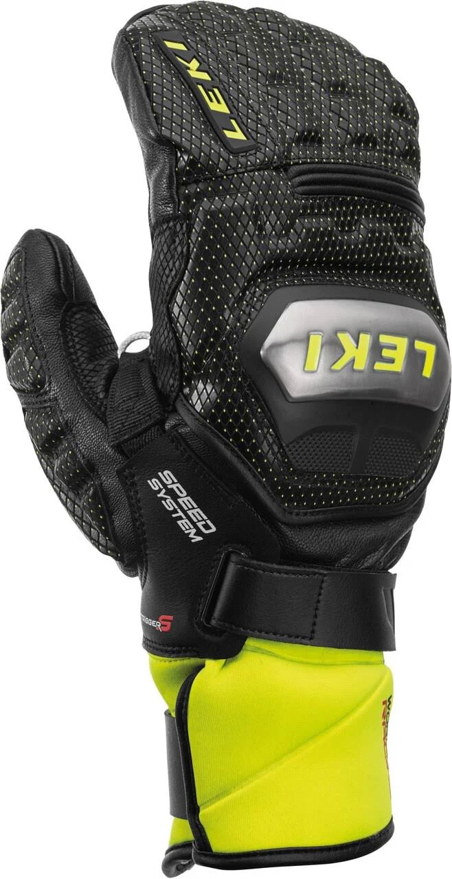 Leki Worldcup Race Ti Speed System Mitt - Black and Lemon - 9.5