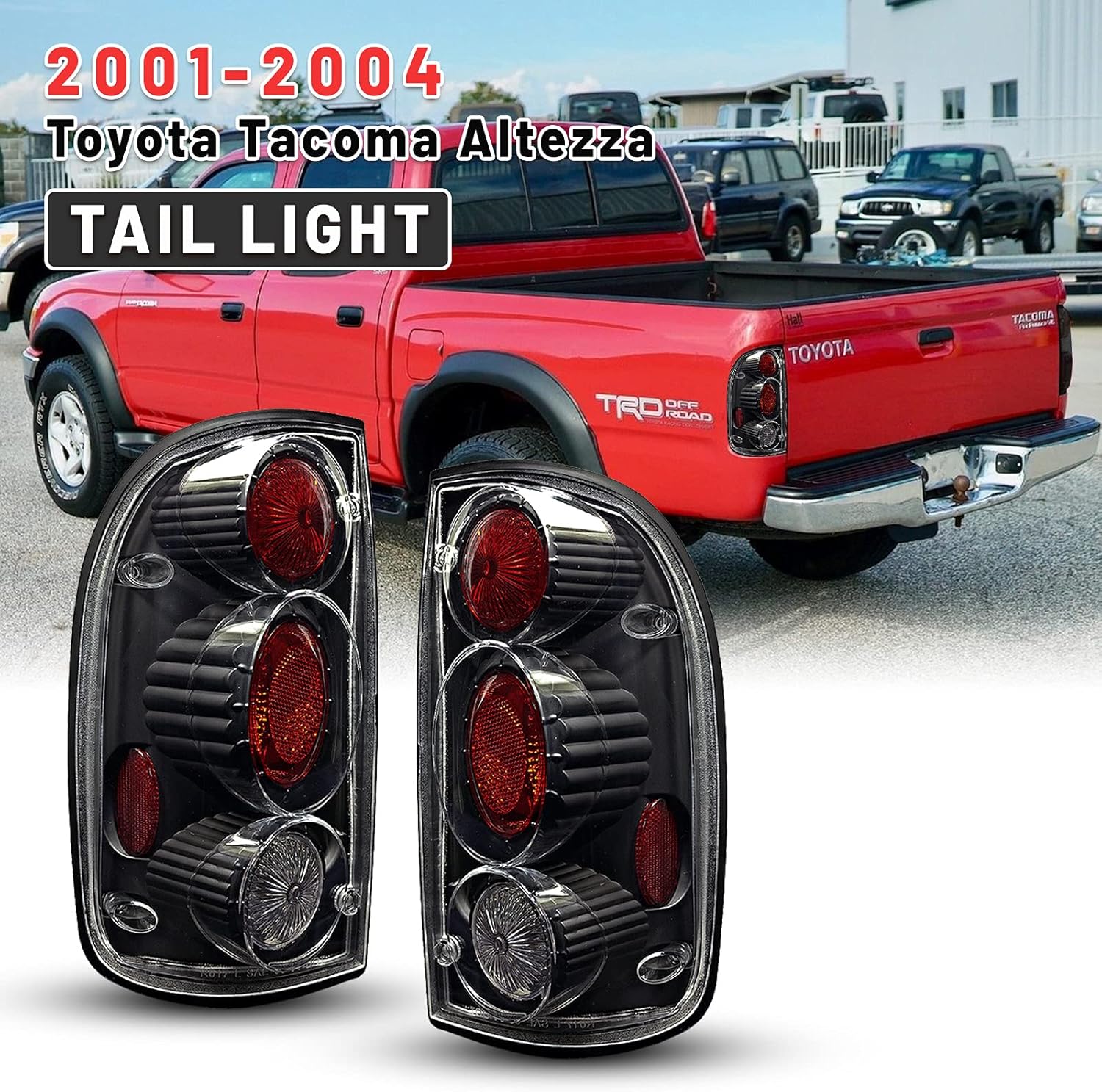 AUTOWIKI TailLights For 2001 2002 2003 2004 Toyota Tacoma Altezza Tail Lights Rear Lamp Assemblies
