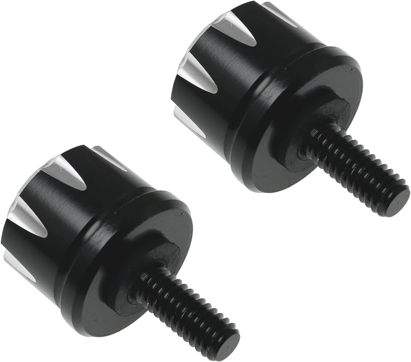DZS ELEC 2pcs Seat Cushion Screw Aluminum Alloy Harley Davision Seat Screw Quick Mount Bolt Black