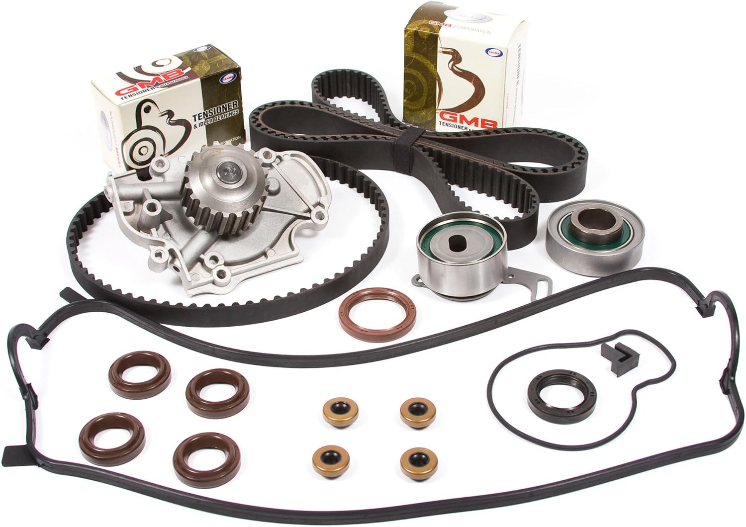 Evergreen TBK244VCT Compatible With 94-02 Honda Accord Acura Odyssey Isuzu Oasis 2.2 2.3 SOHC F22B1 F23A1 F23A4 F23A5 F23A7 Timing Belt Kit Valve Cover Gasket Water Pump