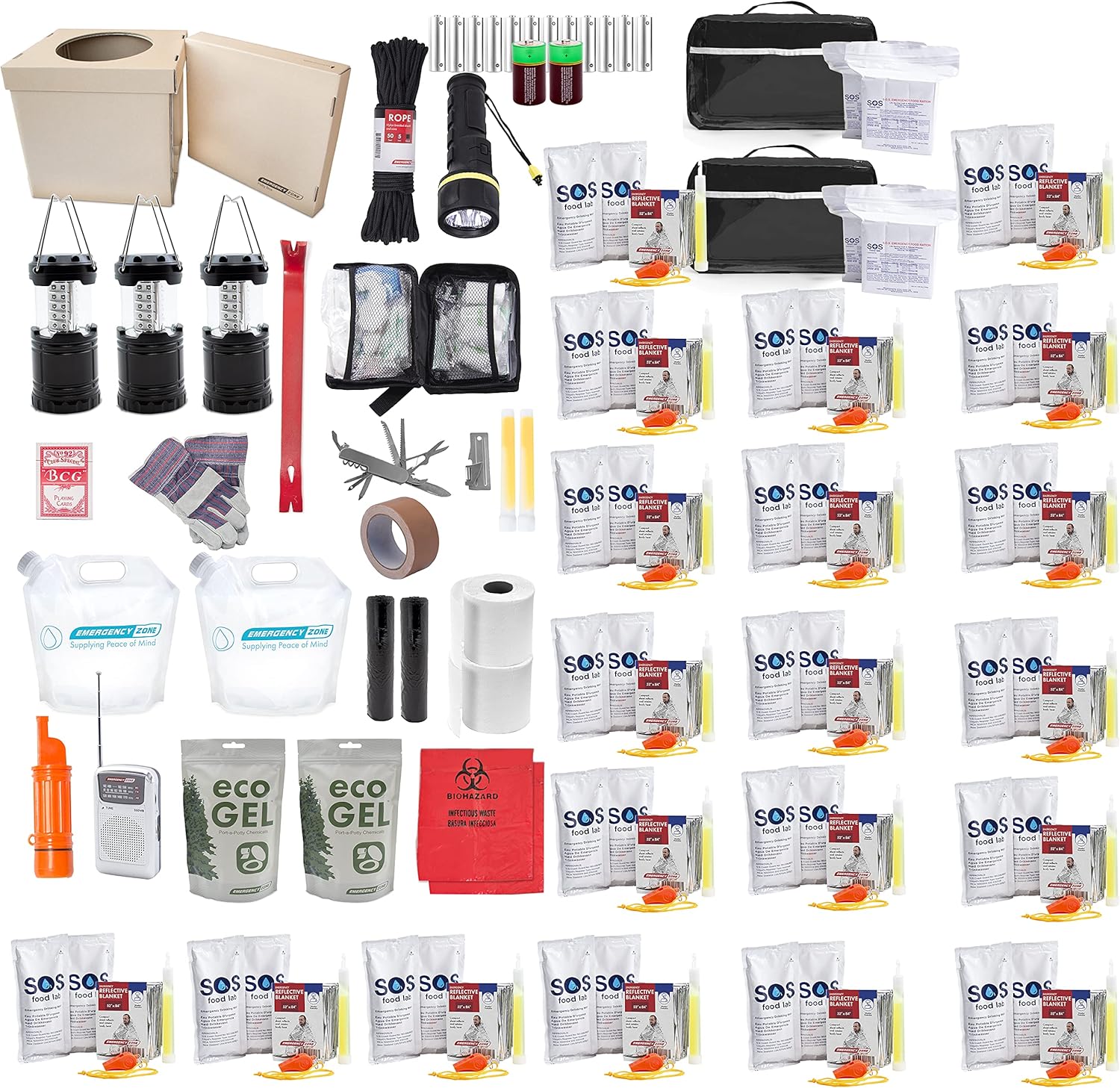 Office & Workplace Emergency Survival Kit | 50 Person Office Kit | Prepare Your Employees for Emergencies, lockdowns, disasters, and More.