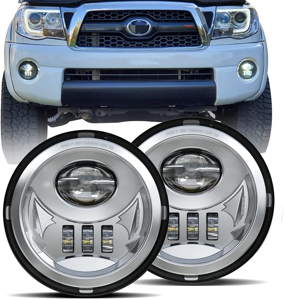 LED Fog Light Assembly for Tacoma 2005-2011/ Solara 2004-2006/ Sequoia 2008-2015/ Tundra 2007-2013- Pair, Black Pack of 2