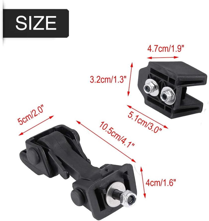 Hood Latch Catch, 2 Set of Hood Latch Safety Catches & Brackets for Jeep Wrangler TJ 97-06 55176636AD 55395652AC