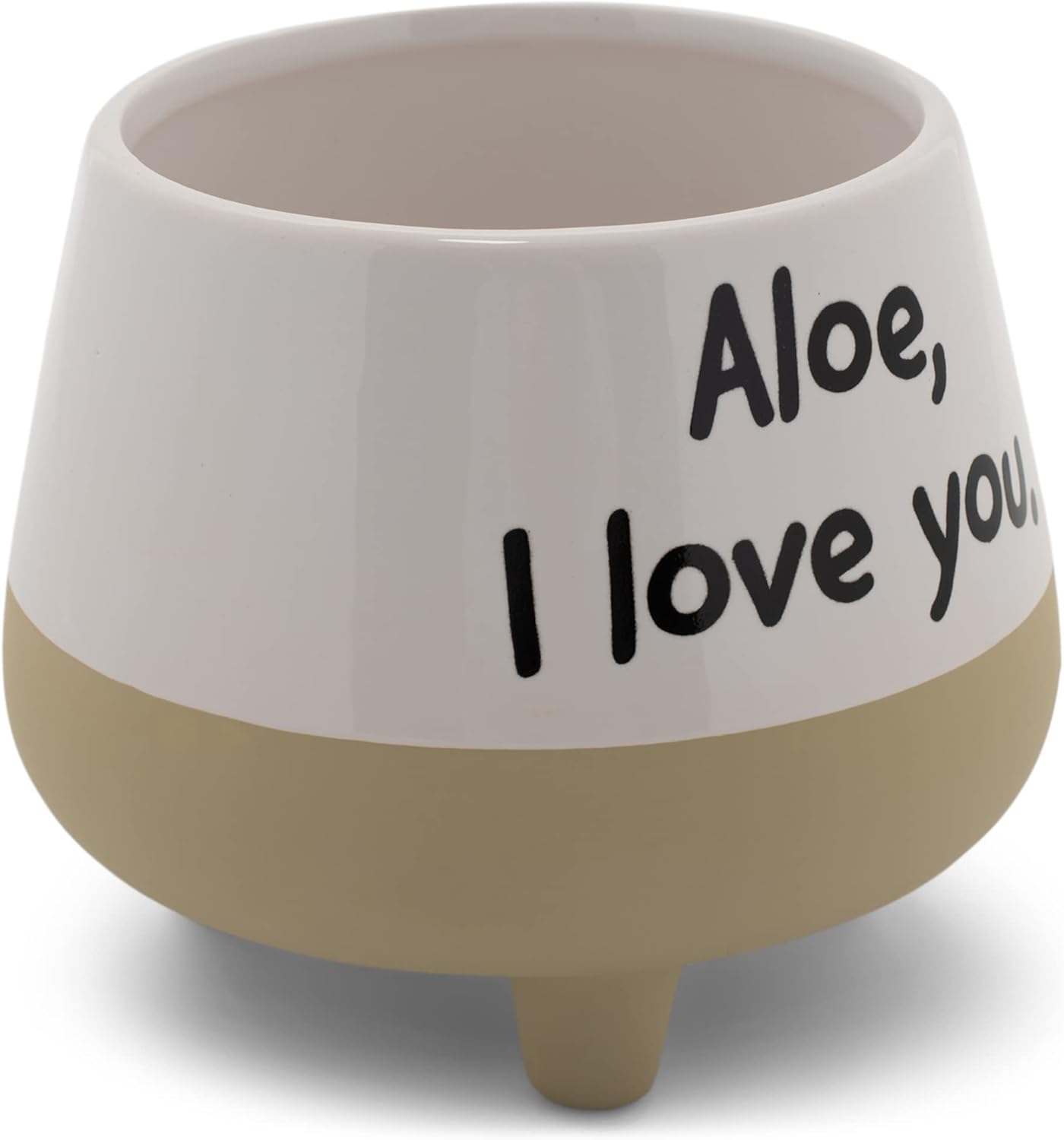 Napco 22226 'Aloe' Footed Cache, 3-inch Height, Ceramic