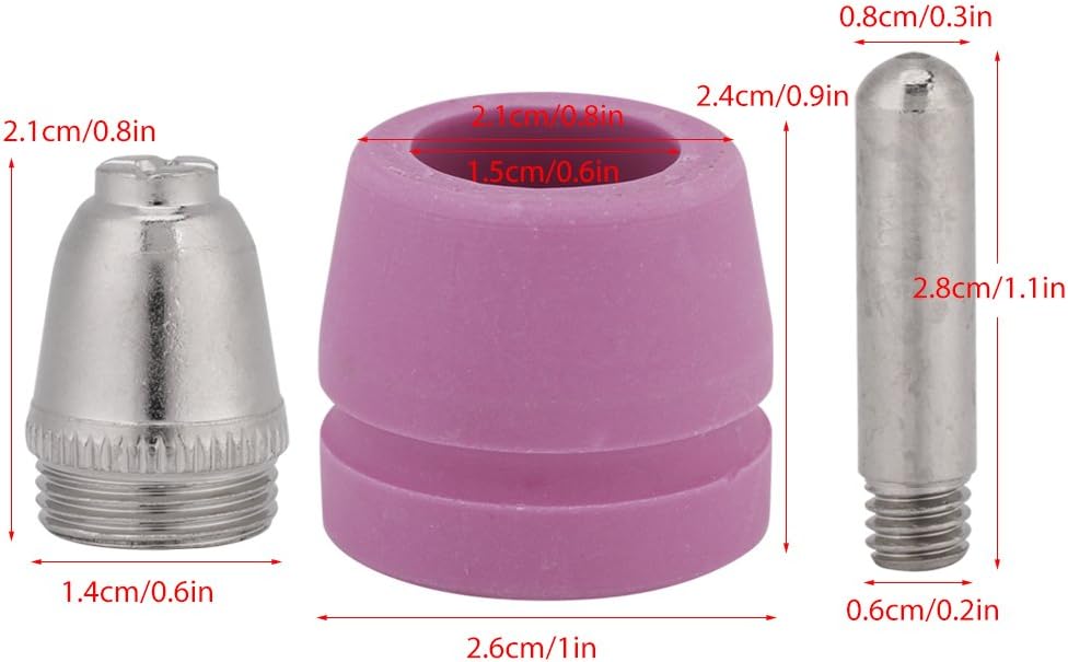 90 Pcs Plasma Cutting Consumables fit for Ag-60 Plasma Cutter Torch Pack of 2