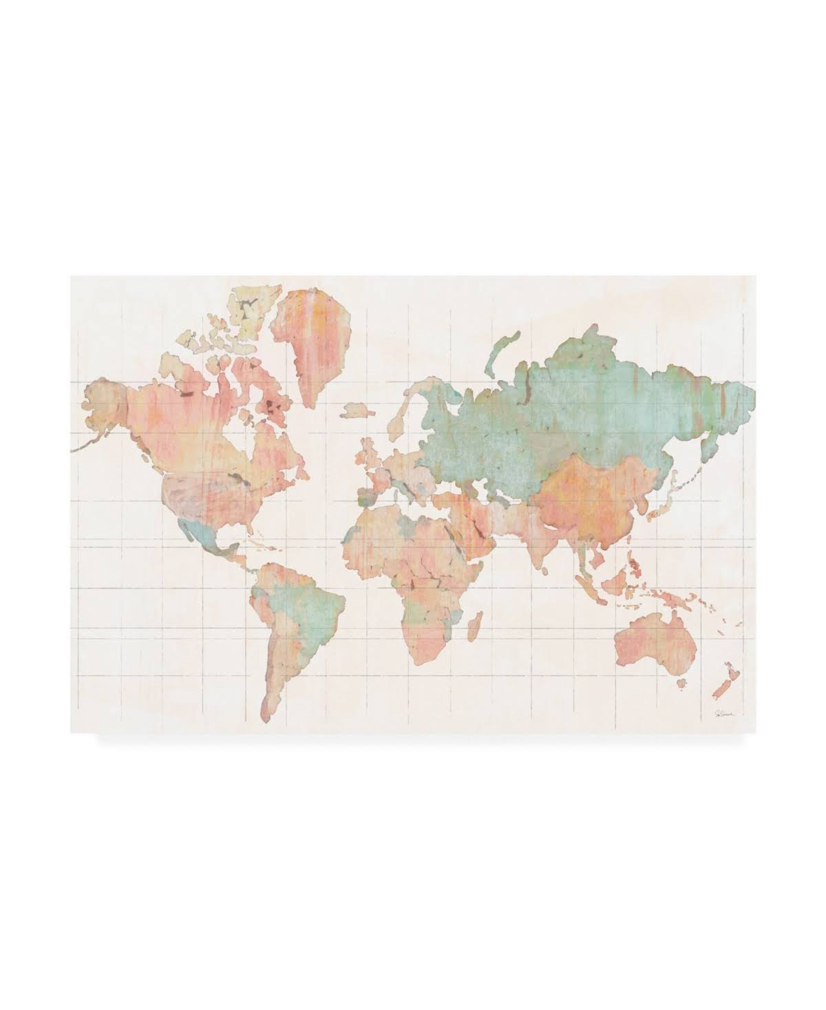 Trademark Fine Art Wap09921-C3047Gg Sue Schlabach 'Across The World' C