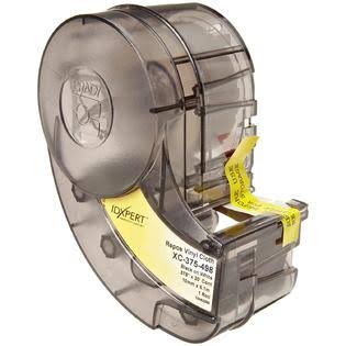 Brady XC-375-498 IDXPERT 19x22 Height, 0.375x22 Width, B-498 Repositionable Vinyl Cloth, Black on White Color Label