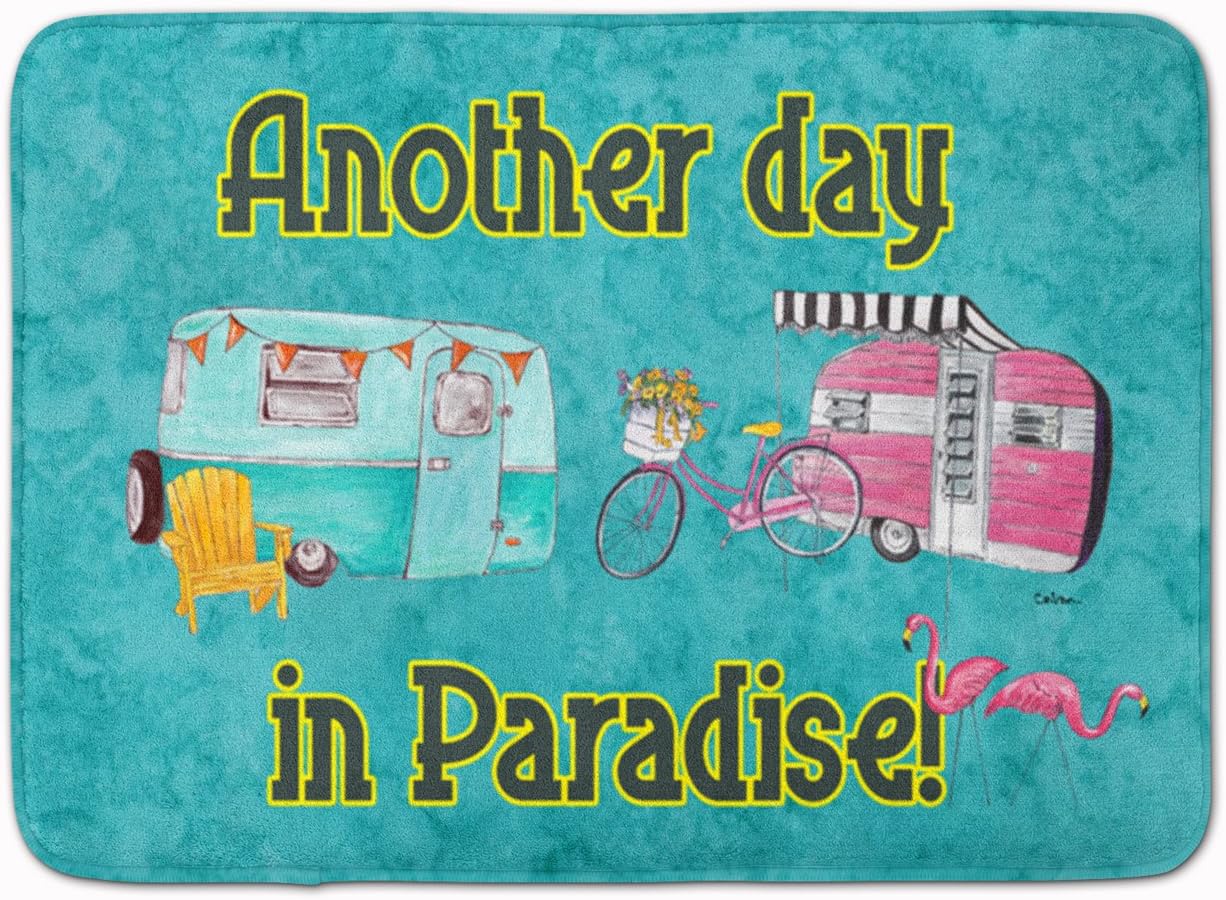 Caroline's Treasures 8758RUG Another Day in Paradise Bath Mat Machine Washable Anti-Fatigue Memory Foam Kitchen Rug, 19 X 27, Multicolor