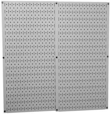 Wall Control Industrial Metal Pegboard Pack, 32 in. x 32 in., Gray, 35-IP-3232-G