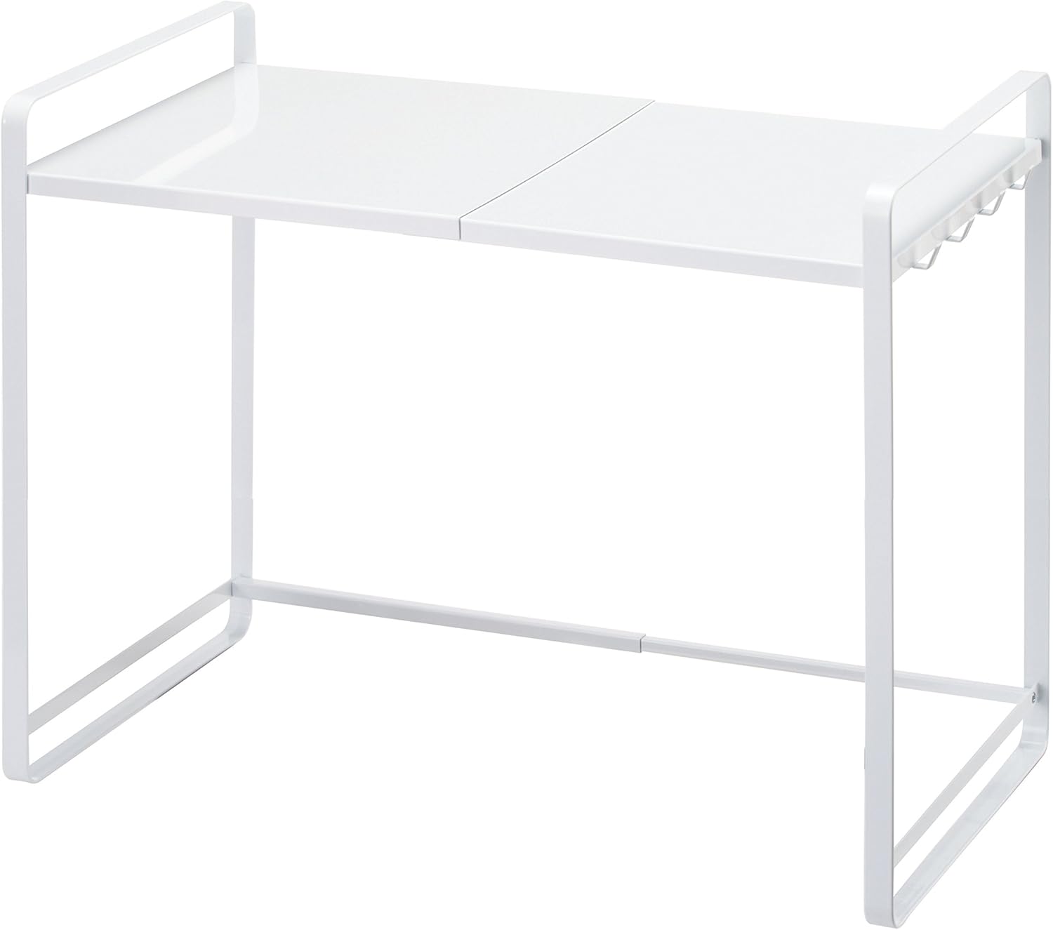 Yamazaki Home Expandable Kitchen Counter Organizer, One Size, White Pack of 2