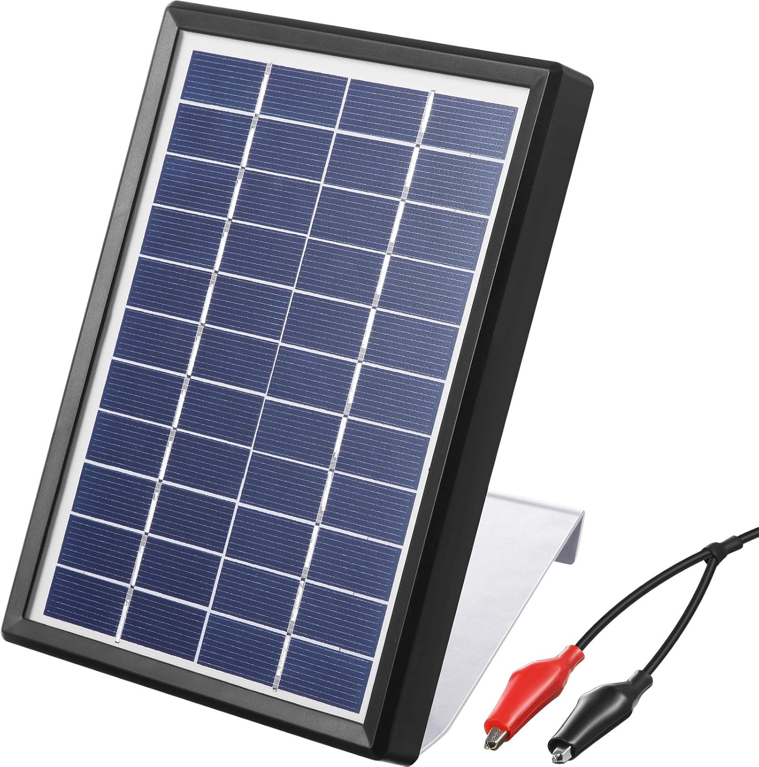 Sumind Solar Panel Charger for Feeder, 3.5W Panel Waterproof Solar Panel Battery Charger with Metal Mounting Bracket (12V)