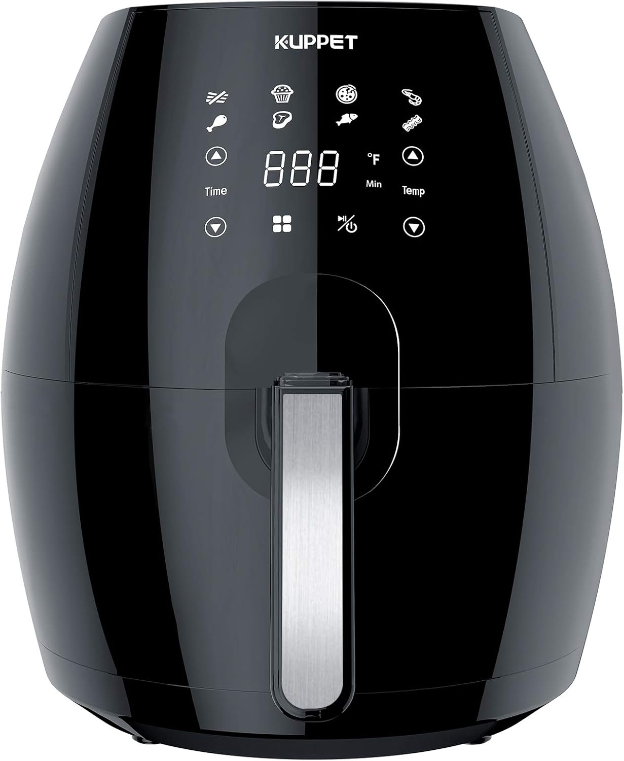 KUPPET 5.8 Quart Air Fryer, Electric Hot Air Fryers Oilless Cooker with 8 Presets, Digital LCD Touch Screen, Easy Clean Basket, 180℉-400℉, 60 Minutes Timer, 1700W, Black