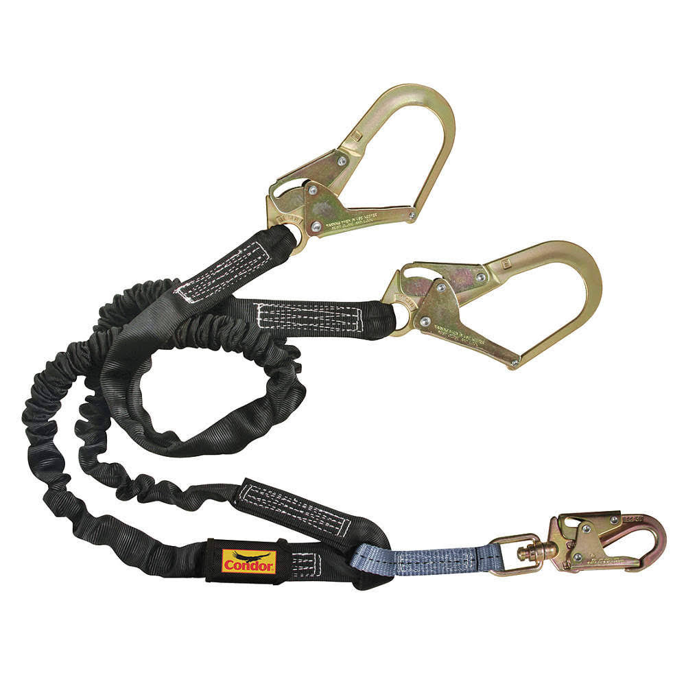 Condor 45J292 Black Shock-Absorbing Lanyard