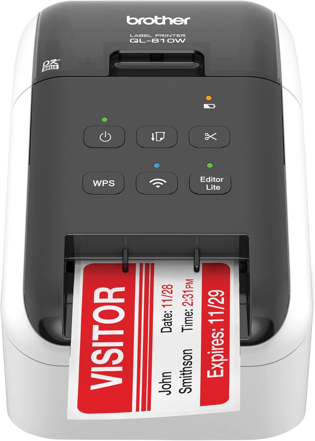 Brother Ultra-Fast Label Printer with Wireless Networking, White- Print Black and Red Labels up to 110 Per Minute, up to 2.4
