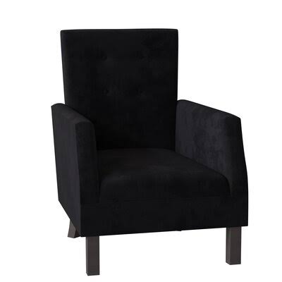 Gloria Armchair Uniquely Furnished Body Fabric: Sachi Wheatgrass, Leg Color: Espresso