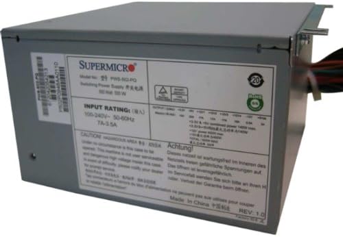 Supermicro ATX12V & EPS12V Power Supply - 85.8% Efficiency - 500 W - Internal - 110 V AC, 220 V AC PWS-502-PQ