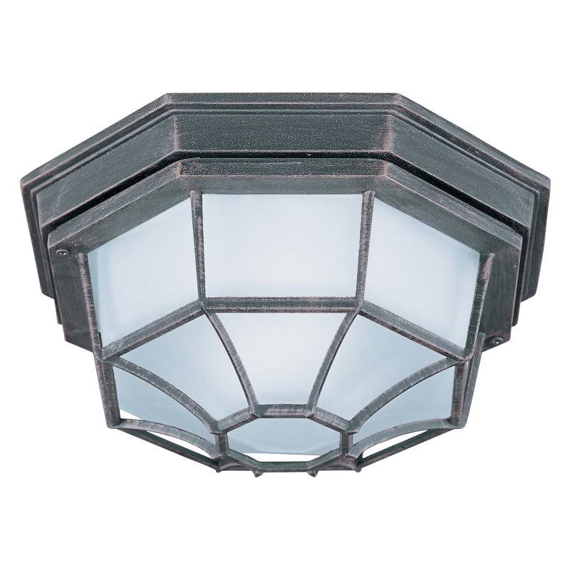 Maxim 87920BK Flush Mount EE 1-Light Outdoor Ceiling Mount, Black