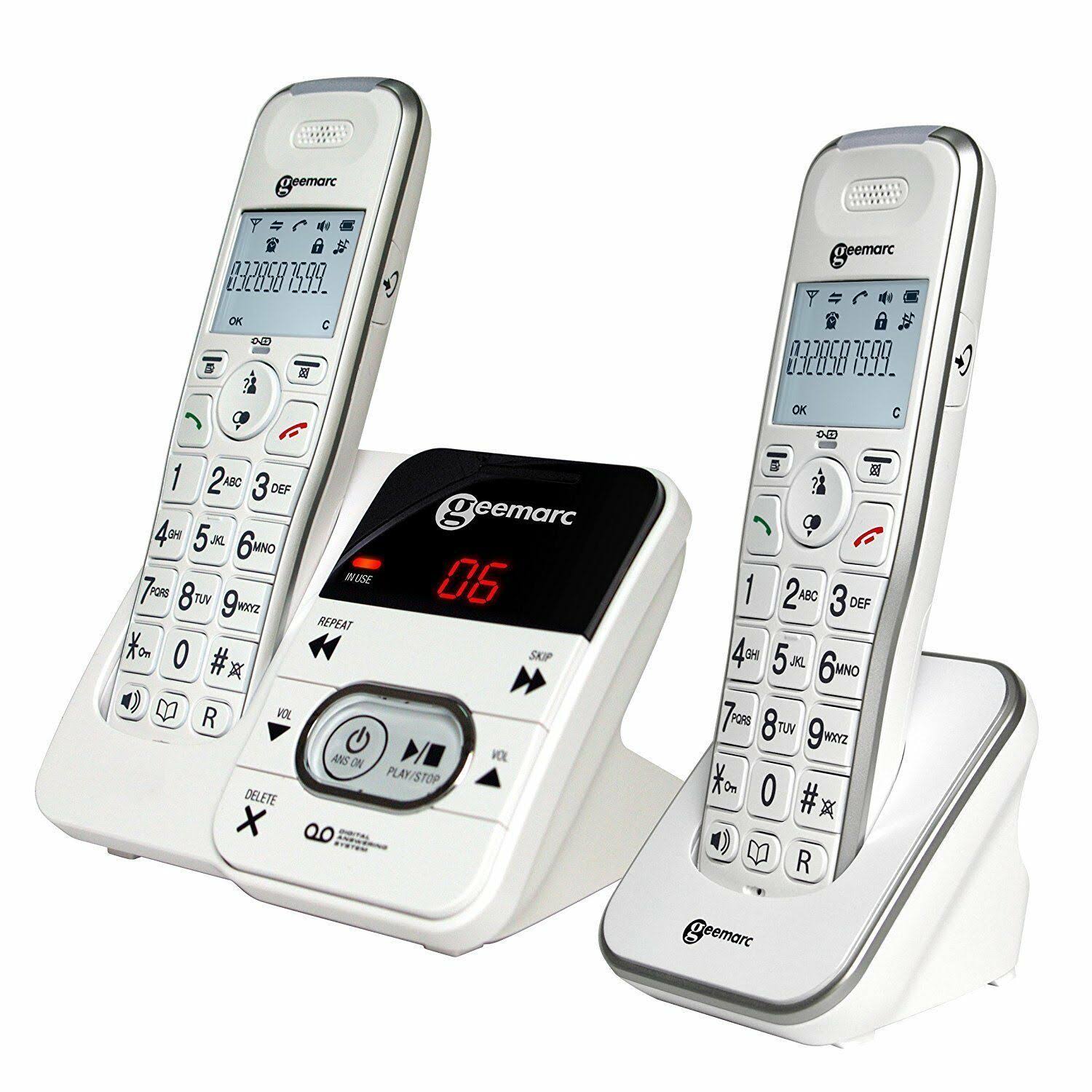 Geemarc Telecom Cordless Telephone with Built-in Automatic Answering Machine Duo New Genuine