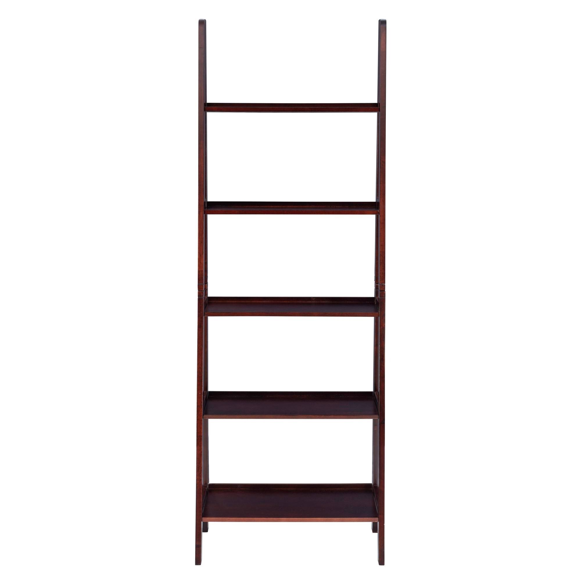 Linon Acadia Ladder Bookshelf, Espresso