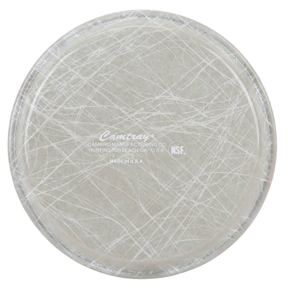 Abstract Gray 12 inch Round Fiberglass Camtray Serving Tray, Cambro 1200215