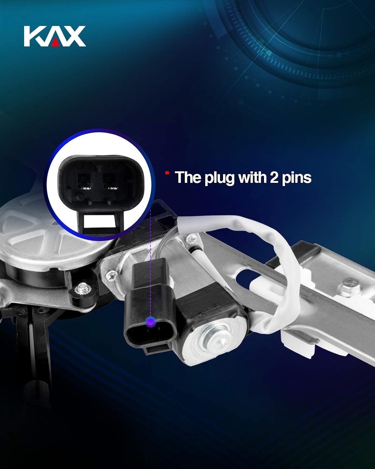 KAX 741-644 Power Window Regulator & Motor Assembly Front Left Driver Side Replacement Compatible with Silverado Sierra Escalade Avalanche Suburban Tahoe Yukon Pack of 2